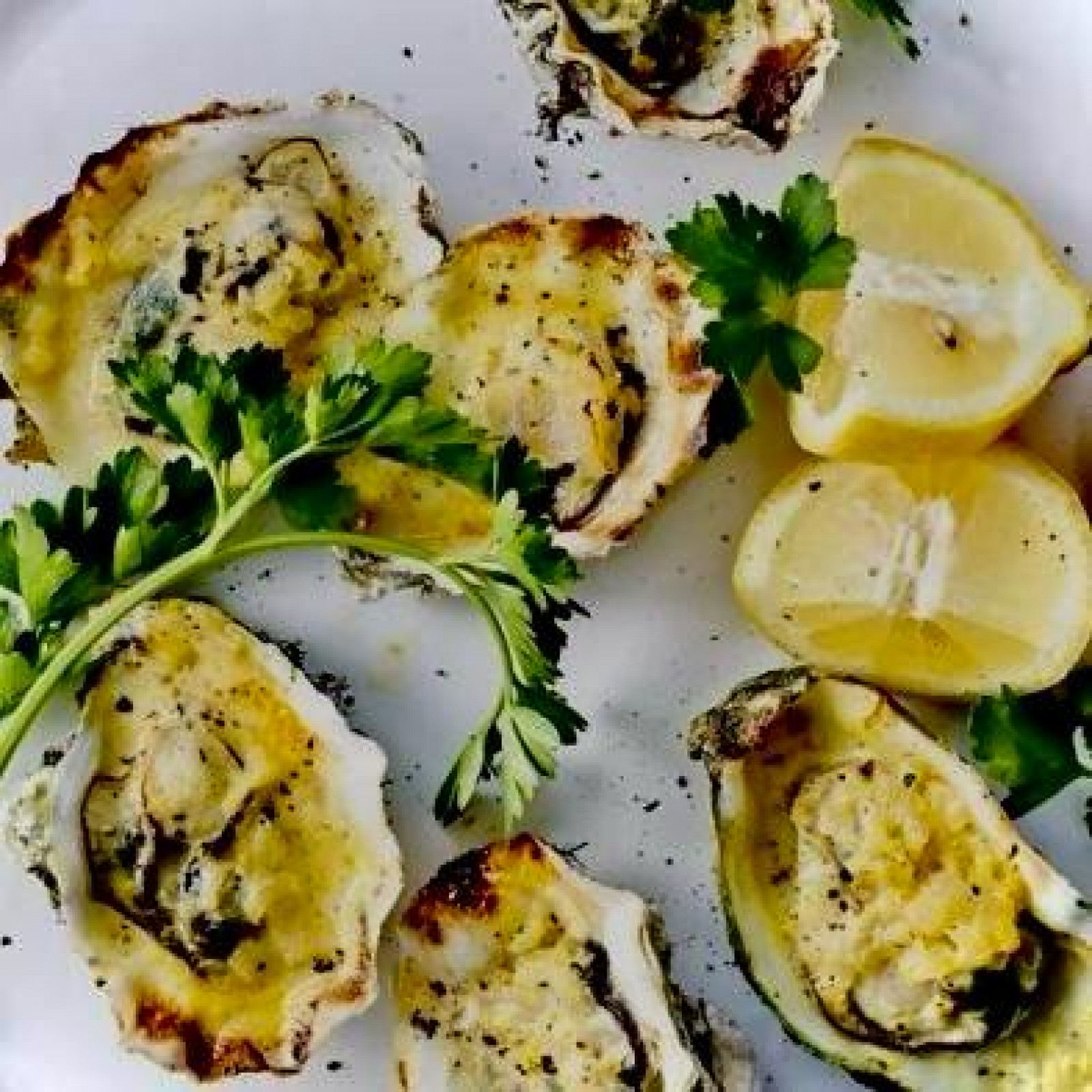 Gegratineerde oester "Fine champagne"